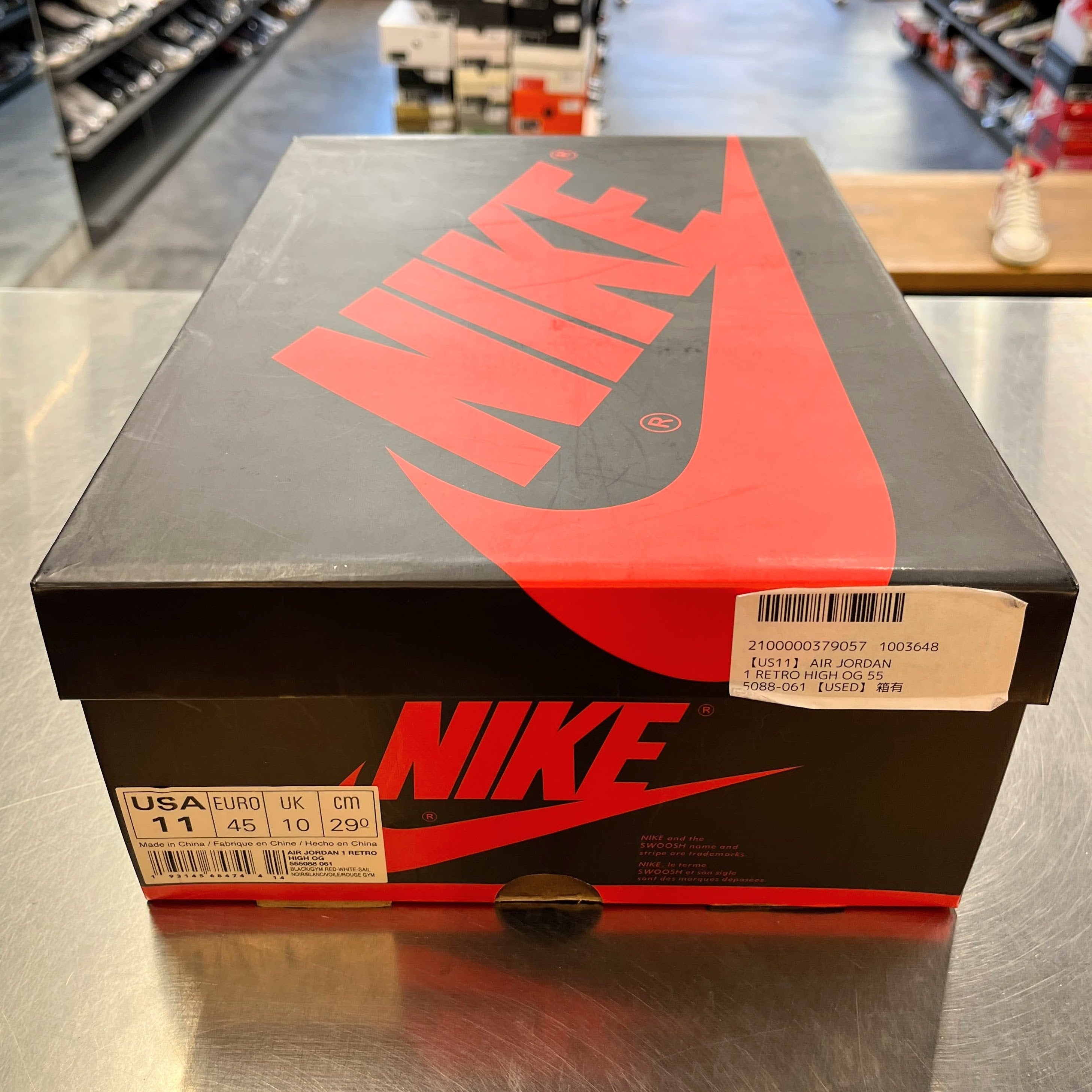 【US11】 AIR JORDAN 1 RETRO HIGH OG 555088-061 【USED】