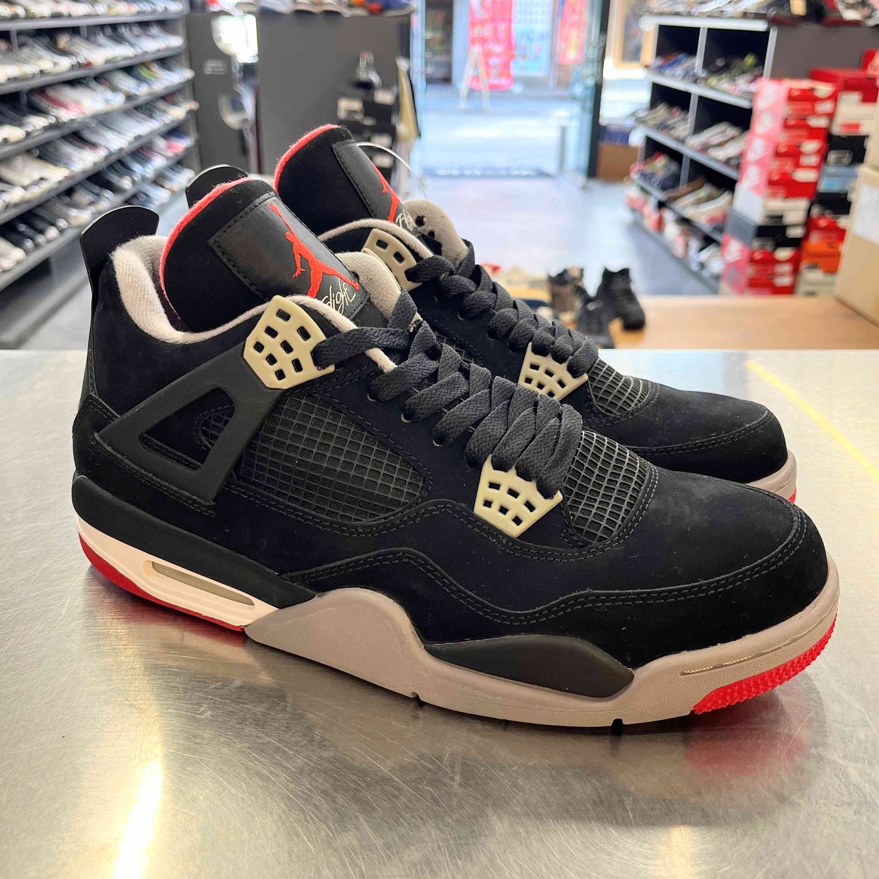 【US10】 AIR JORDAN 4 RETRO BRED 308497-089 【USED】