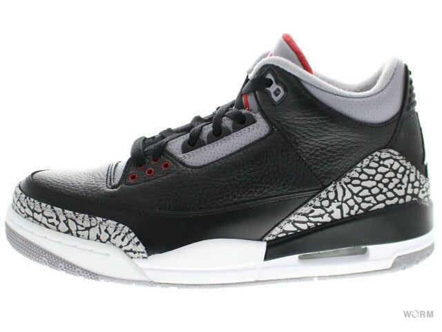 【US8.5】 AIR JORDAN 3 RETRO Black Cement 136064-010 【DS】