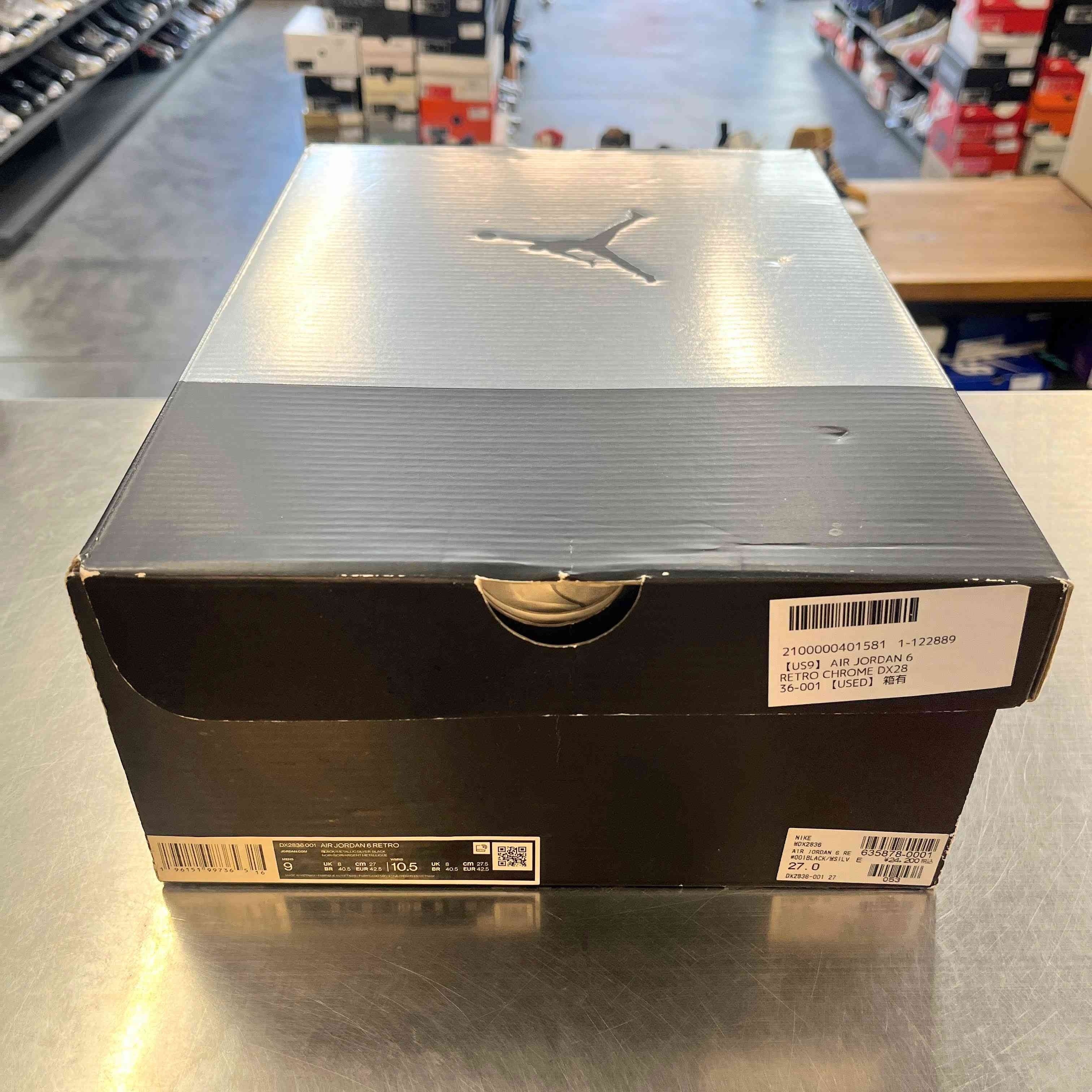 【US9】 AIR JORDAN 6 RETRO CHROME DX2836-001 【USED】