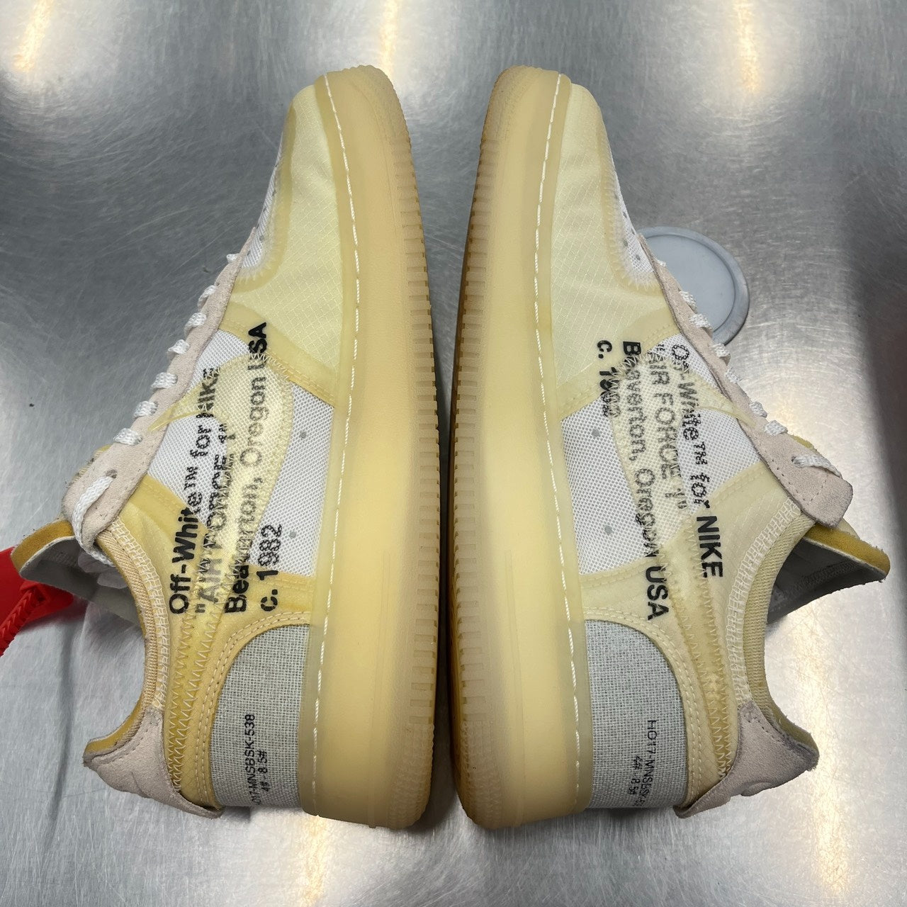 【US8】 NIKE THE 10 : AIR FORCE 1 LOW OFF WHITE AO4606-100 【USED】