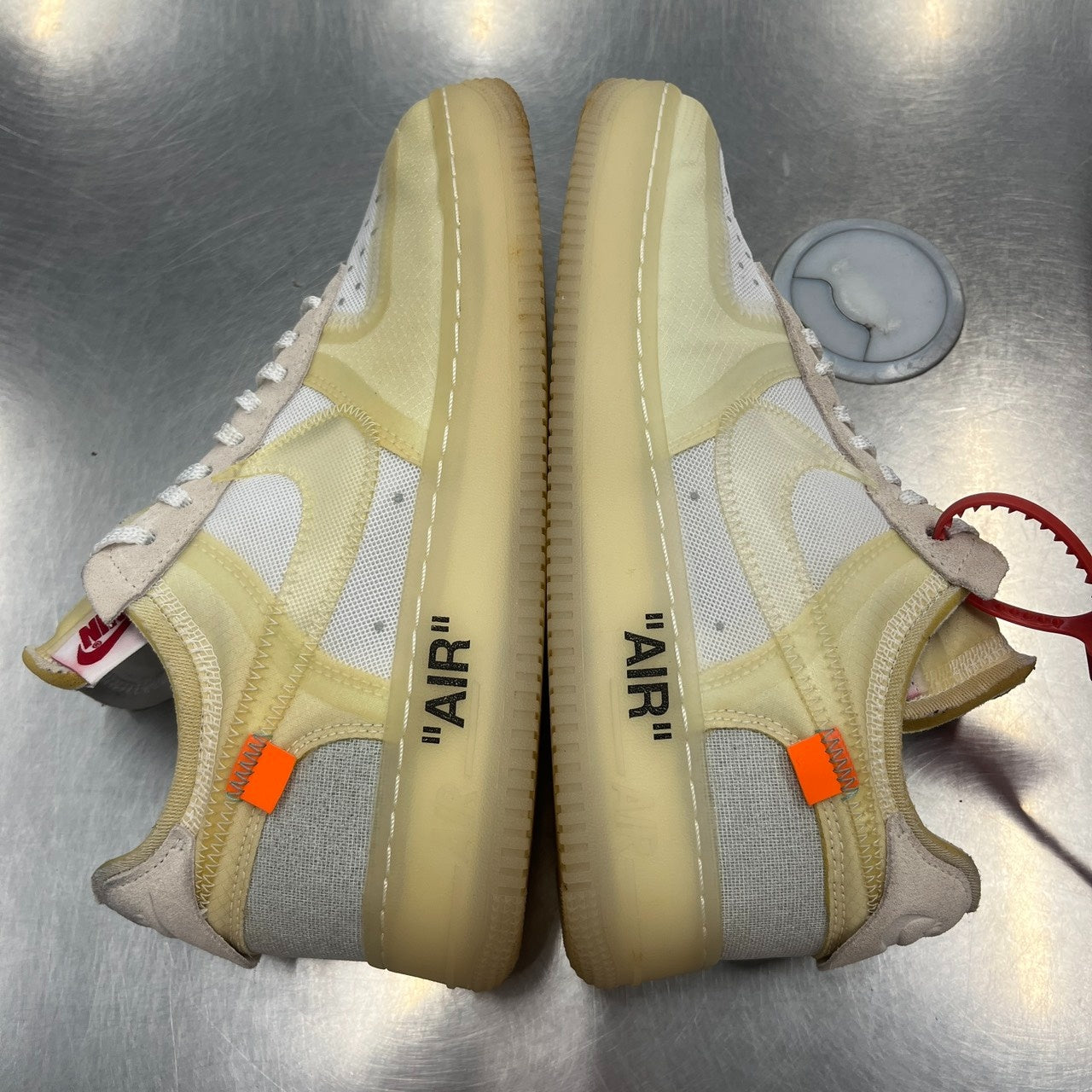 【US8】 NIKE THE 10 : AIR FORCE 1 LOW OFF WHITE AO4606-100 【USED】