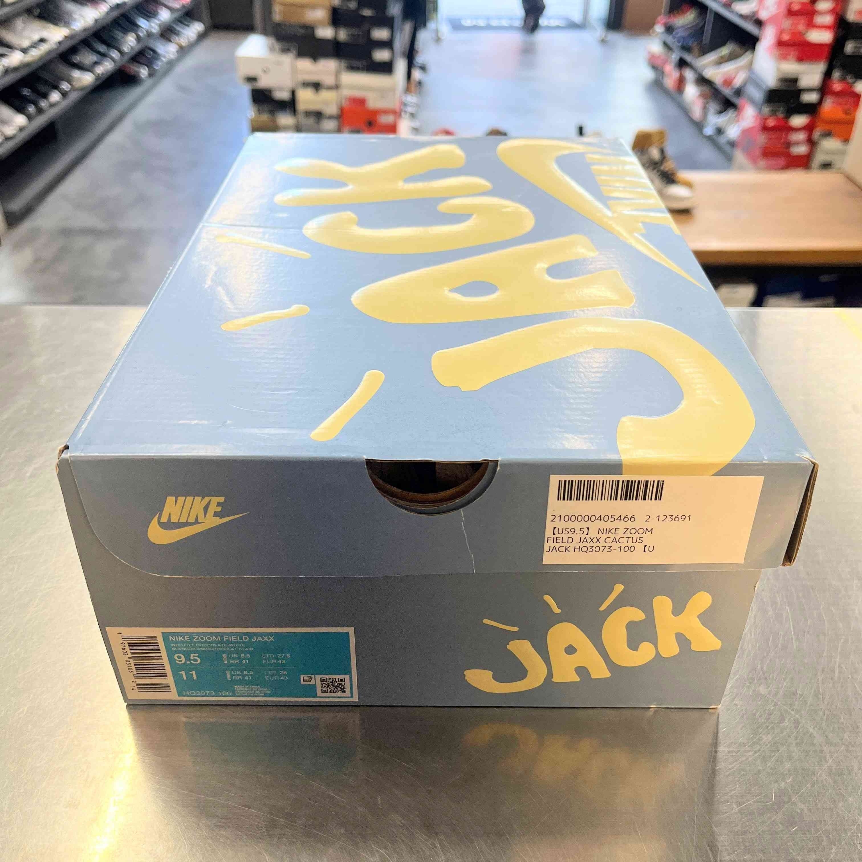 【US9.5】 NIKE ZOOM FIELD JAXX CACTUS JACK HQ3073-100 【USED】