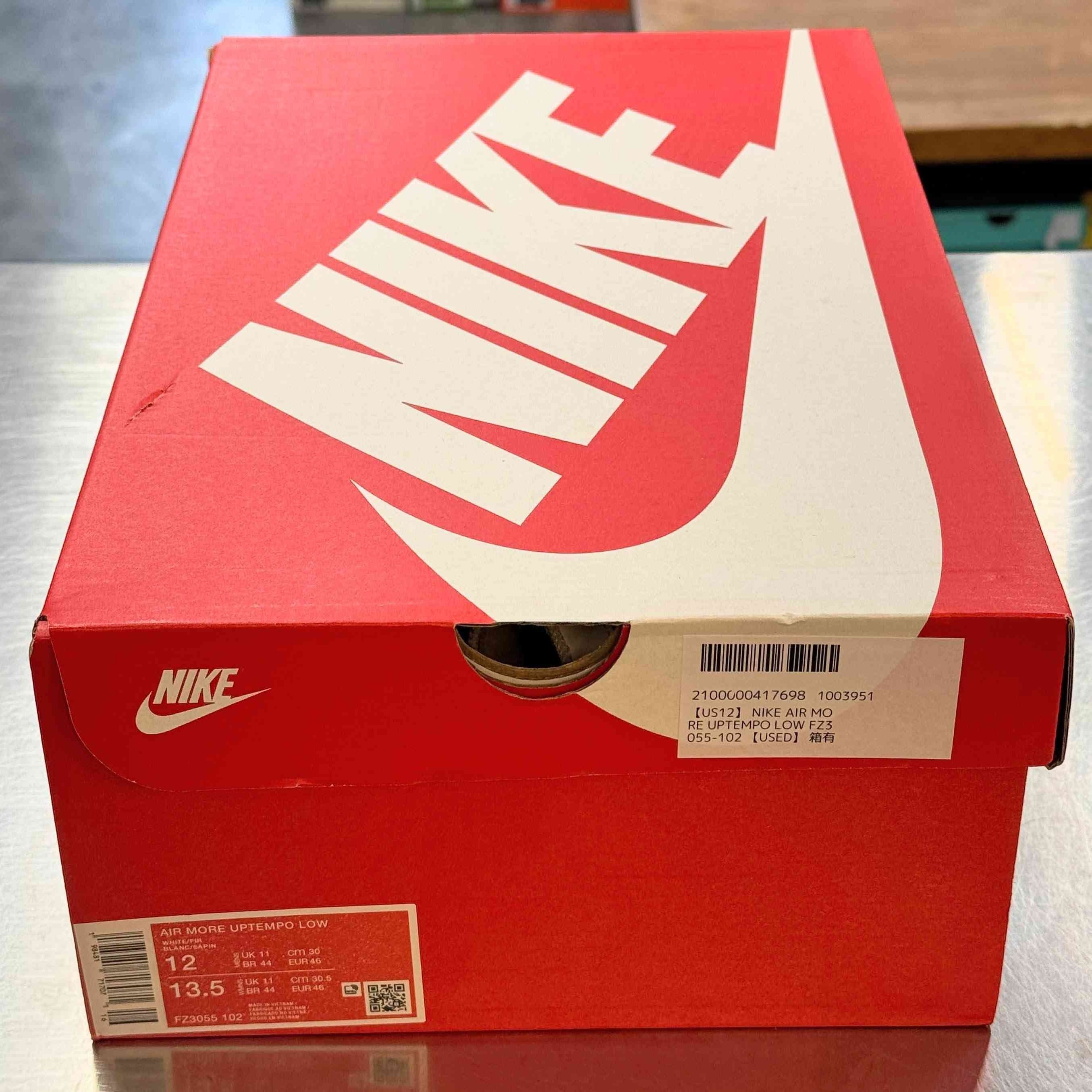 【US12】 NIKE AIR MORE UPTEMPO LOW FZ3055-102 【USED】