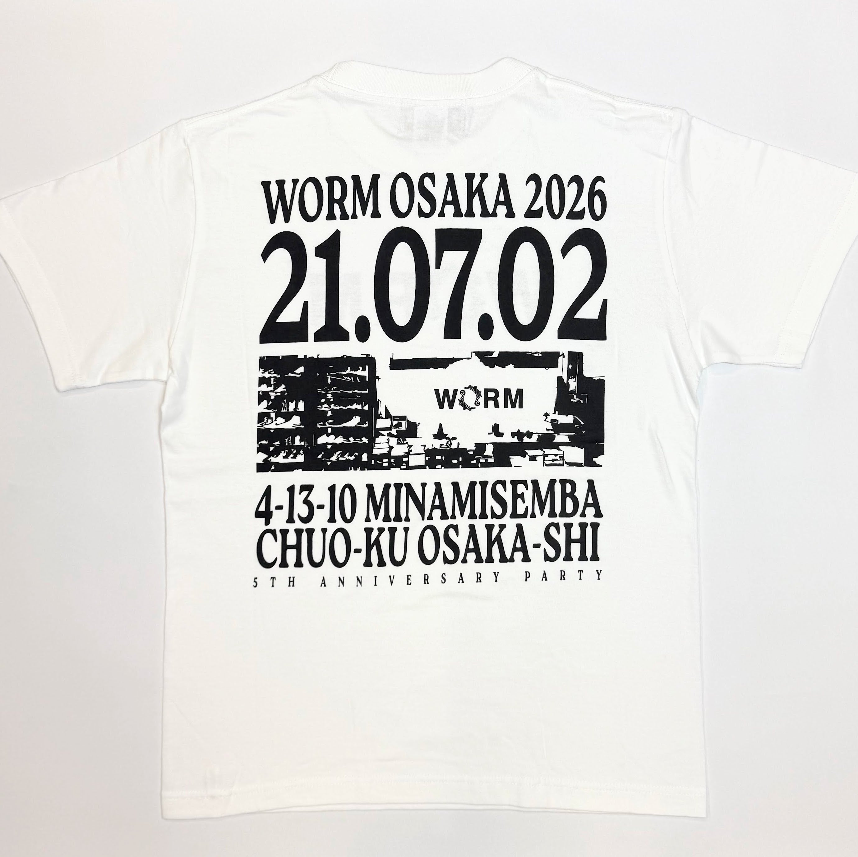 WORM OSAKA 5TH ANNIVERSARY T-SHIRT WHITE M