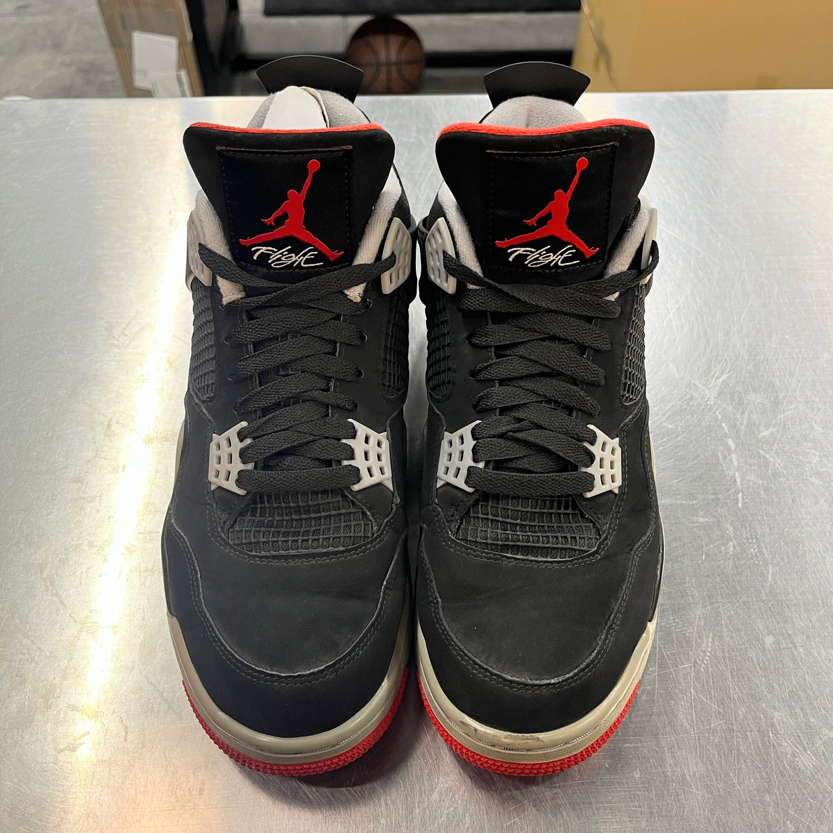 【US10】 AIR JORDAN 4 RETRO BRED 308497-060 【USED】