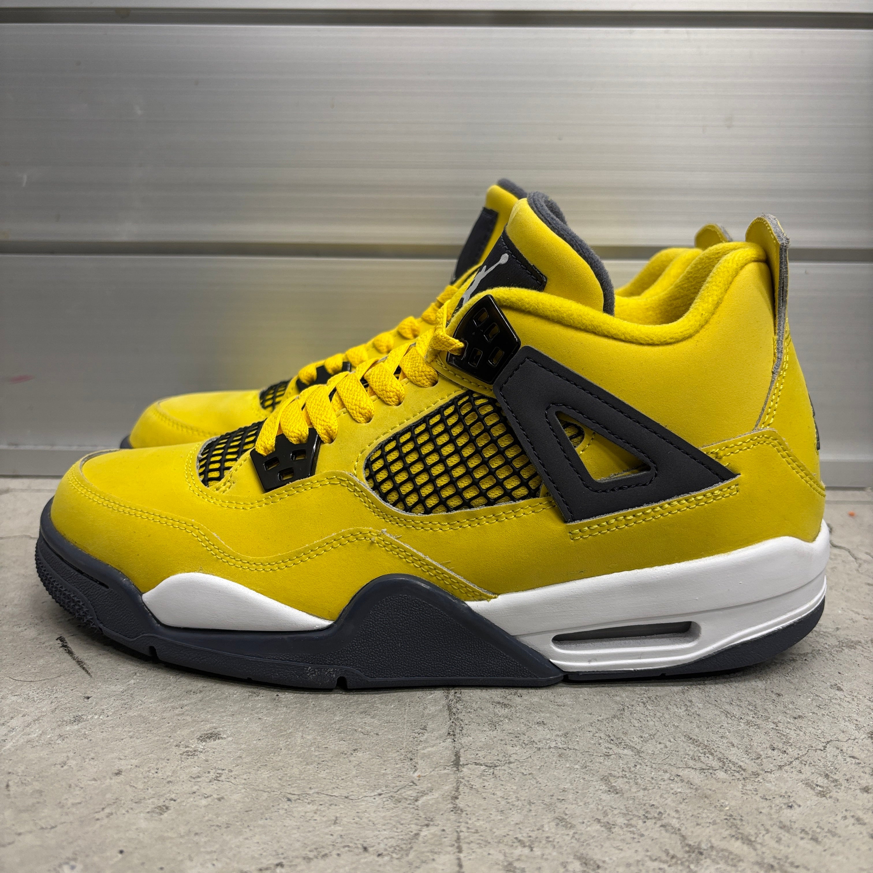 【US7Y】AIR JORDAN4 RETRO (GS) 408452-700【USED】