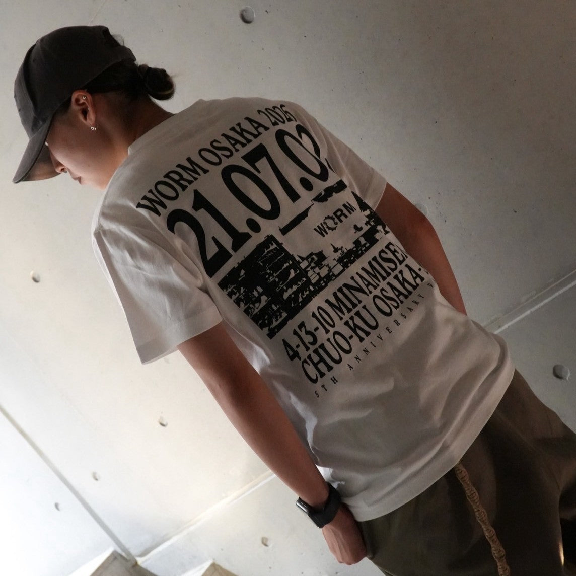 WORM OSAKA 5TH ANNIVERSARY T-SHIRT WHITE