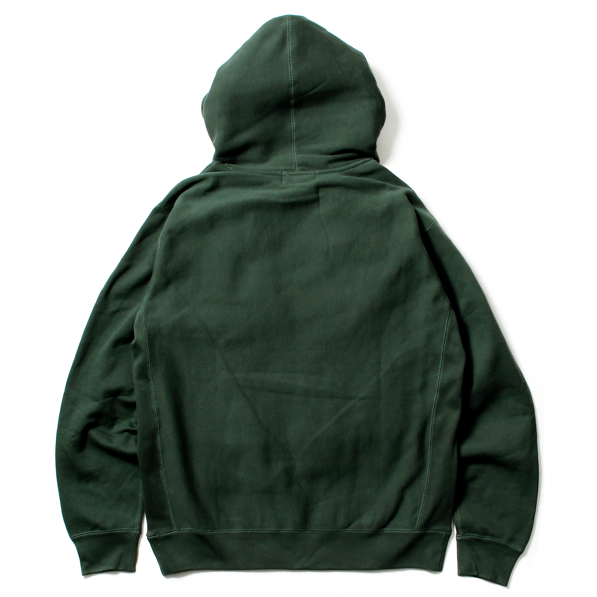 WORM EMBROIDERED LOGO HOODIE green