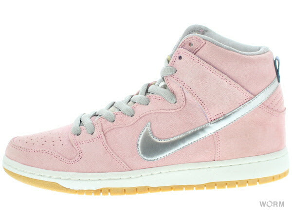 NIKE SB DUNK HIGH PRO PREMIUM SB "WHEN PIGS FLY" 554673-610 real pink/mtllc slvr-smmt wht Nike Dunk High [DS]