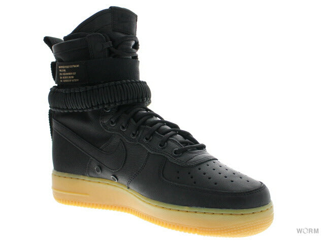 NIKE SF AF1 859202-009 black/black-gum light brown Nike Air Force High [DS]