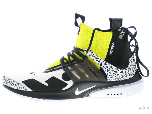 NIKE AIR PRESTO MID / ACRONYM ah7832-100 white/black-dynamic yellow Nike Air Presto Mid [DS]