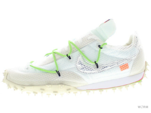 NIKE W WAFFLE RACER / OW "OFF-WHITE" cd8180-100 white/black-electric green Nike Women's Waffle Racer [DS]
