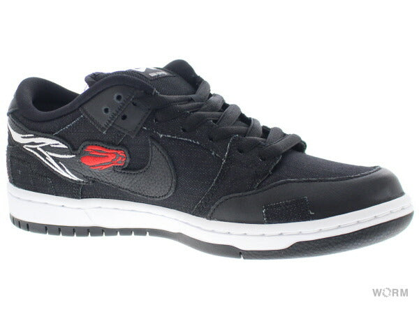 NIKE SB DUNK LOW PRO QS "WASTED YOUTH" dd8386-001 black/black-university red Nike Dunk Low [DS]
